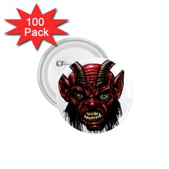 Krampus Devil Face 1 75  Buttons (100 Pack) 