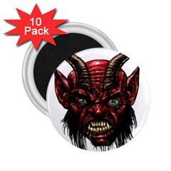 Krampus Devil Face 2 25  Magnets (10 Pack) 