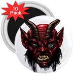 Krampus Devil Face 3  Magnets (10 pack)  Front