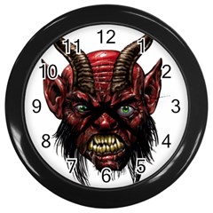 Krampus Devil Face Wall Clocks (black)