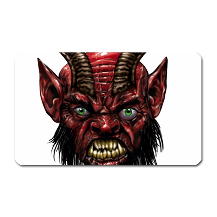 Krampus Devil Face Magnet (Rectangular)