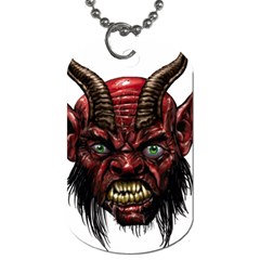 Krampus Devil Face Dog Tag (one Side)