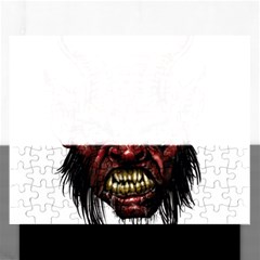 Krampus Devil Face Rectangular Jigsaw Puzzl by Celenk