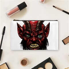 Krampus Devil Face Cosmetic Bag (medium)  by Celenk