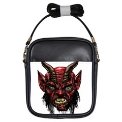 Krampus Devil Face Girls Sling Bags