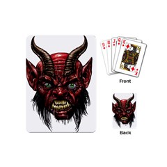 Krampus Devil Face Playing Cards (mini)  by Celenk