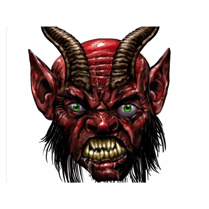 Krampus Devil Face Double Sided Flano Blanket (Medium) 