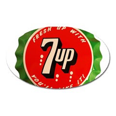 Fresh Up With  7 Up Bottle Cap Tin Metal Oval Magnet by Celenk