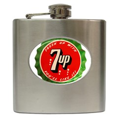 Fresh Up With  7 Up Bottle Cap Tin Metal Hip Flask (6 Oz) by Celenk