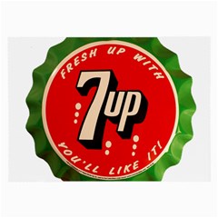 Fresh Up With  7 Up Bottle Cap Tin Metal Large Glasses Cloth by Celenk