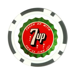 Fresh Up With  7 Up Bottle Cap Tin Metal Poker Chip Card Guard (10 Pack) by Celenk