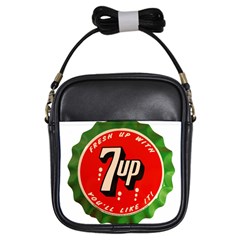 Fresh Up With  7 Up Bottle Cap Tin Metal Girls Sling Bags by Celenk