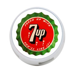 Fresh Up With  7 Up Bottle Cap Tin Metal 4-port Usb Hub (one Side) by Celenk