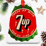 Fresh Up With  7 Up Bottle Cap Tin Metal Ornament (Bell) Front