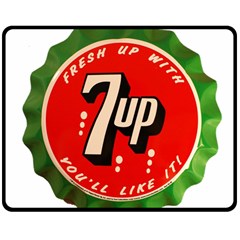 Fresh Up With  7 Up Bottle Cap Tin Metal Double Sided Fleece Blanket (medium)  by Celenk