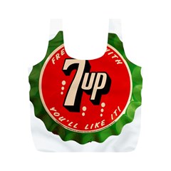 Fresh Up With  7 Up Bottle Cap Tin Metal Full Print Recycle Bags (m) 