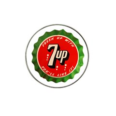 Fresh Up With  7 Up Bottle Cap Tin Metal Hat Clip Ball Marker by Celenk