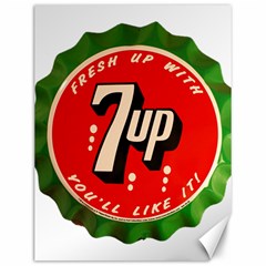 Fresh Up With  7 Up Bottle Cap Tin Metal Canvas 12  X 16   by Celenk