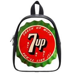 Fresh Up With  7 Up Bottle Cap Tin Metal School Bag (small) by Celenk