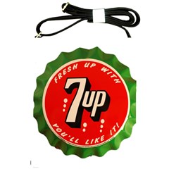 Fresh Up With  7 Up Bottle Cap Tin Metal Shoulder Sling Bags by Celenk