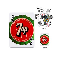 Fresh Up With  7 Up Bottle Cap Tin Metal Playing Cards 54 (mini)  by Celenk