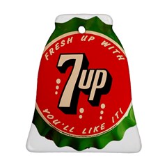 Fresh Up With  7 Up Bottle Cap Tin Metal Ornament (bell) by Celenk