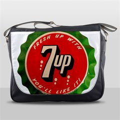 Fresh Up With  7 Up Bottle Cap Tin Metal Messenger Bags by Celenk