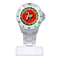 Fresh Up With  7 Up Bottle Cap Tin Metal Plastic Nurses Watch by Celenk