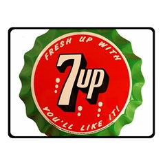 Fresh Up With  7 Up Bottle Cap Tin Metal Double Sided Fleece Blanket (small)  by Celenk