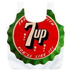 Fresh Up With  7 Up Bottle Cap Tin Metal Full Print Recycle Bags (l) 