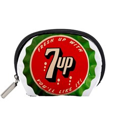 Fresh Up With  7 Up Bottle Cap Tin Metal Accessory Pouches (small)  by Celenk