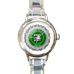 Fresh Taste Fizzy Lime Bottle Cap Round Italian Charm Watch by Celenk