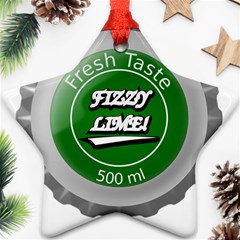 Fresh Taste Fizzy Lime Bottle Cap Ornament (star) by Celenk