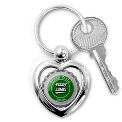 Fresh Taste Fizzy Lime Bottle Cap Key Chains (heart)  by Celenk