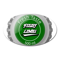 Fresh Taste Fizzy Lime Bottle Cap Oval Magnet by Celenk