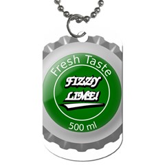 Fresh Taste Fizzy Lime Bottle Cap Dog Tag (one Side) by Celenk