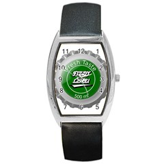 Fresh Taste Fizzy Lime Bottle Cap Barrel Style Metal Watch by Celenk