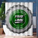 Fresh Taste Fizzy Lime Bottle Cap Shower Curtain 60  x 72  (Medium)  60 x72  Curtain