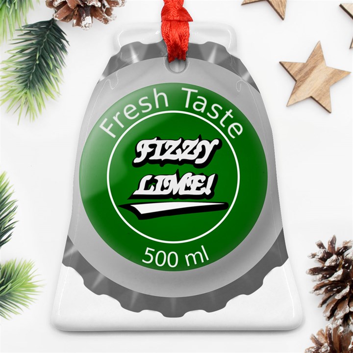 Fresh Taste Fizzy Lime Bottle Cap Ornament (Bell)