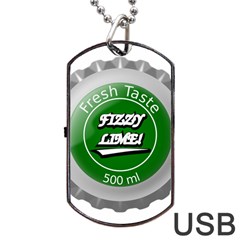 Fresh Taste Fizzy Lime Bottle Cap Dog Tag Usb Flash (two Sides) by Celenk