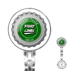 Fresh Taste Fizzy Lime Bottle Cap Stainless Steel Nurses Watch by Celenk