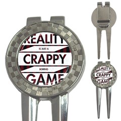 Reality Is Just A Crappy  Boring Game 3-in-1 Golf Divots by Celenk