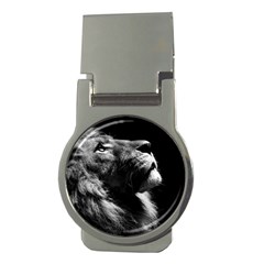 Male Lion Face Money Clips (round)  by Celenk