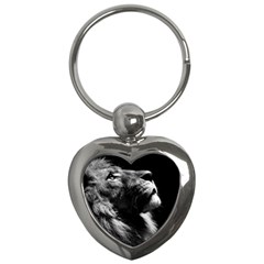 Male Lion Face Key Chains (heart)  by Celenk