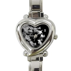 Male Lion Face Heart Italian Charm Watch by Celenk