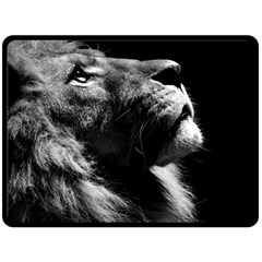 Male Lion Face Fleece Blanket (large)  by Celenk