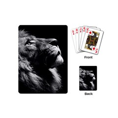 Male Lion Face Playing Cards (mini)  by Celenk