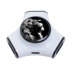 Male Lion Face 3-port Usb Hub by Celenk