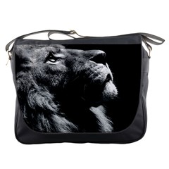 Male Lion Face Messenger Bags by Celenk