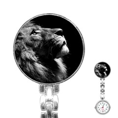 Male Lion Face Stainless Steel Nurses Watch by Celenk